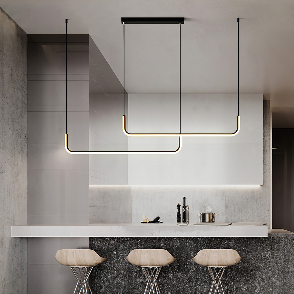 Modern Linear LED Pendant Light Hanging Light