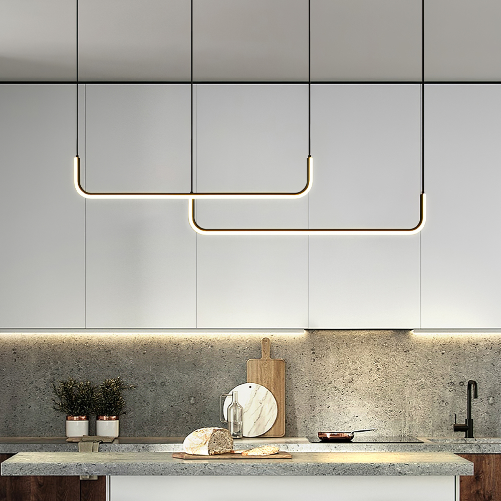 Modern Linear LED Pendant Light Hanging Light