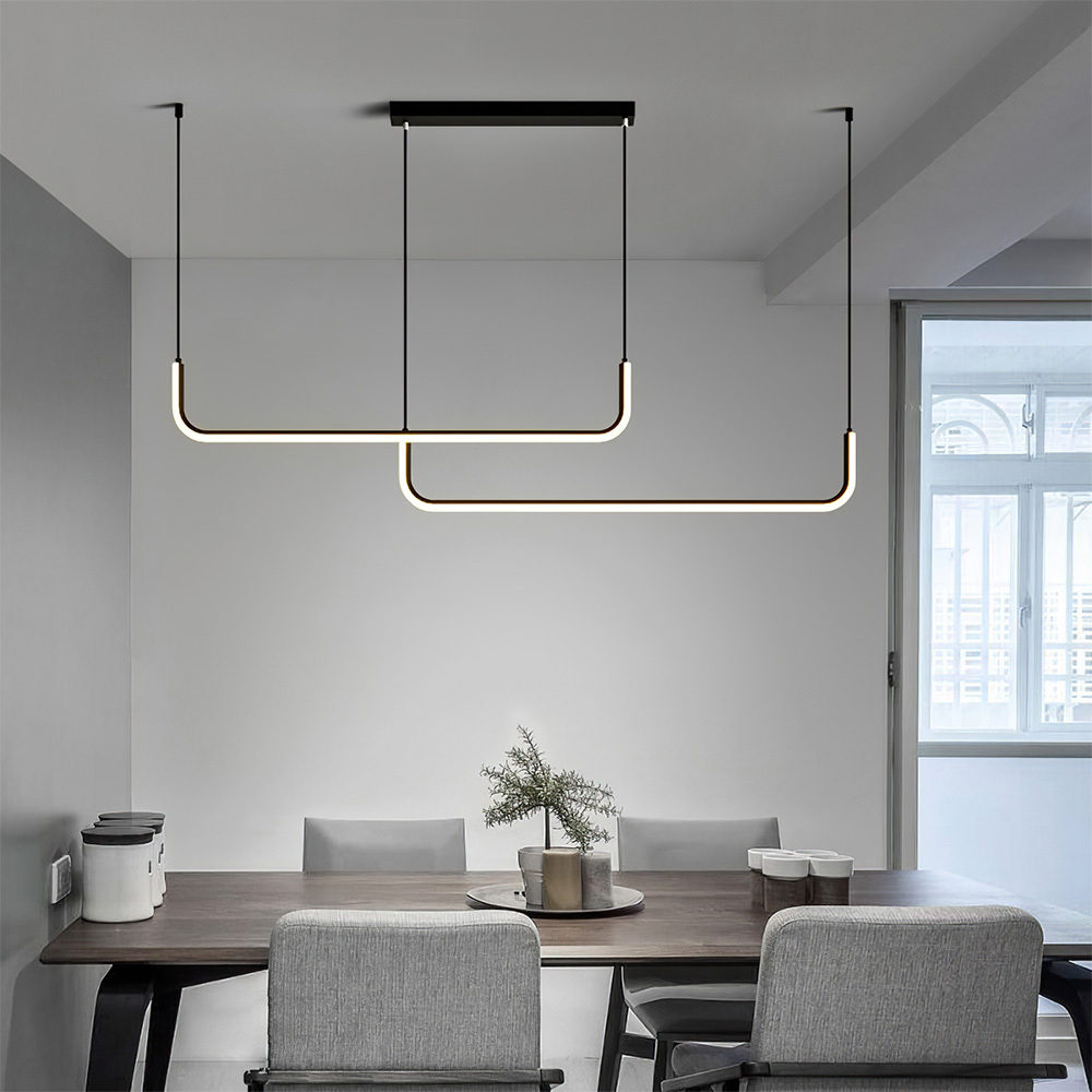 Modern Linear LED Pendant Light Hanging Light