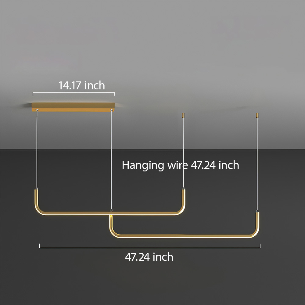 Modern Linear LED Pendant Light Hanging Light