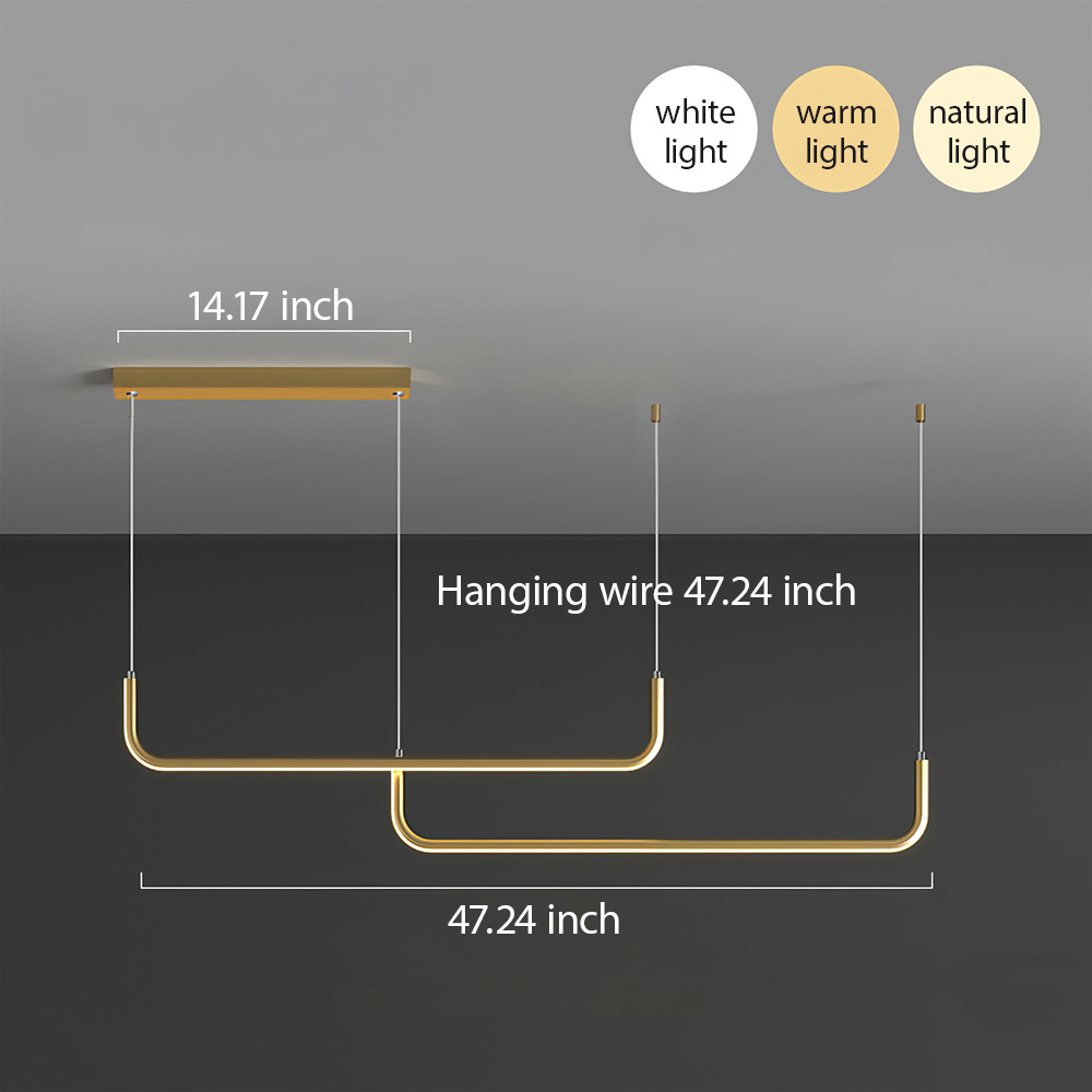 Modern Linear LED Pendant Light Hanging Light