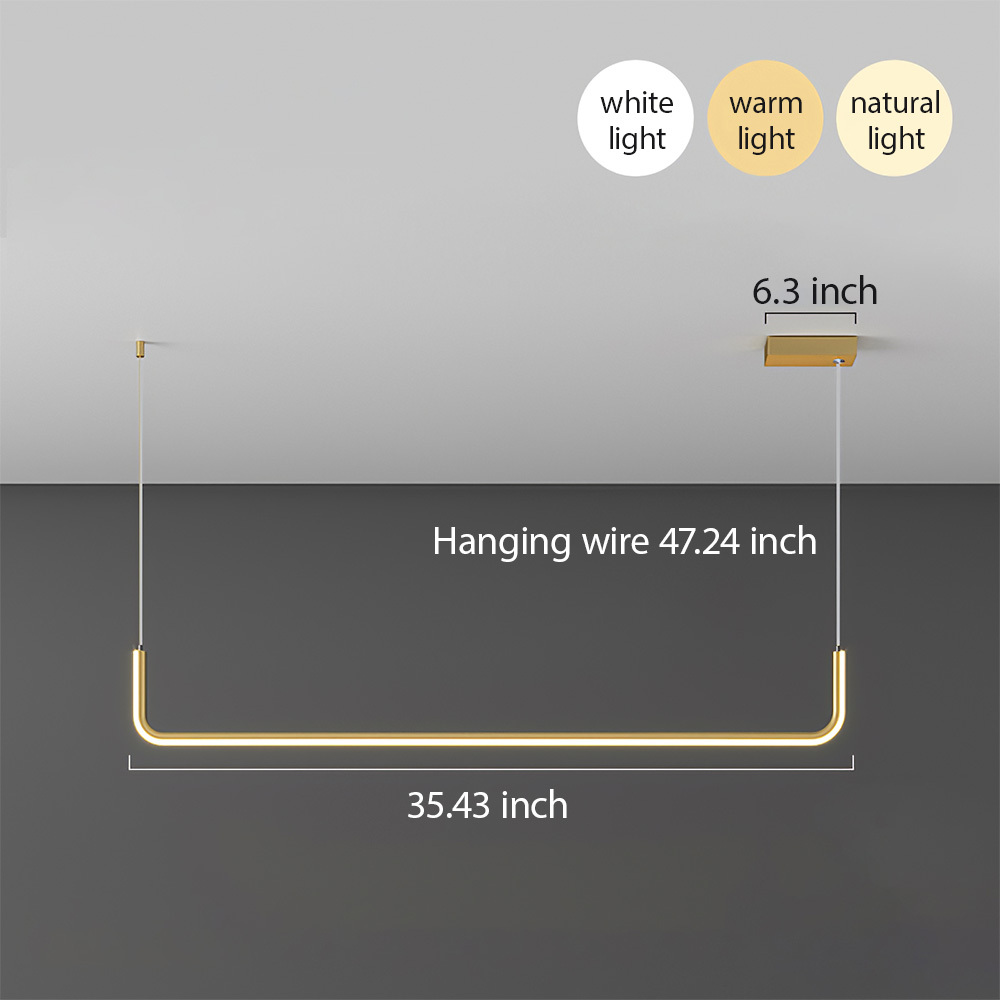 Modern Linear LED Pendant Light Hanging Light