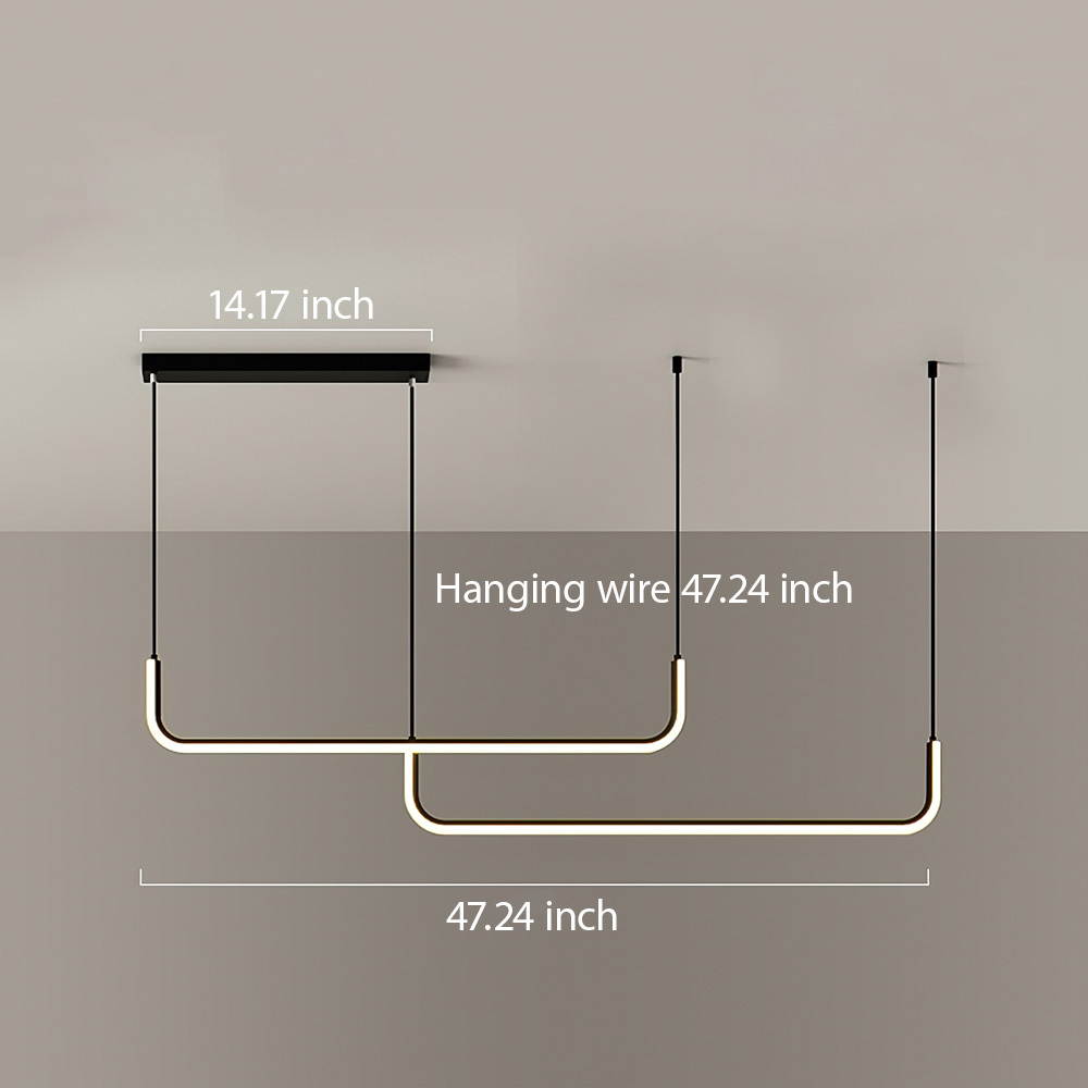 Modern Linear LED Pendant Light Hanging Light