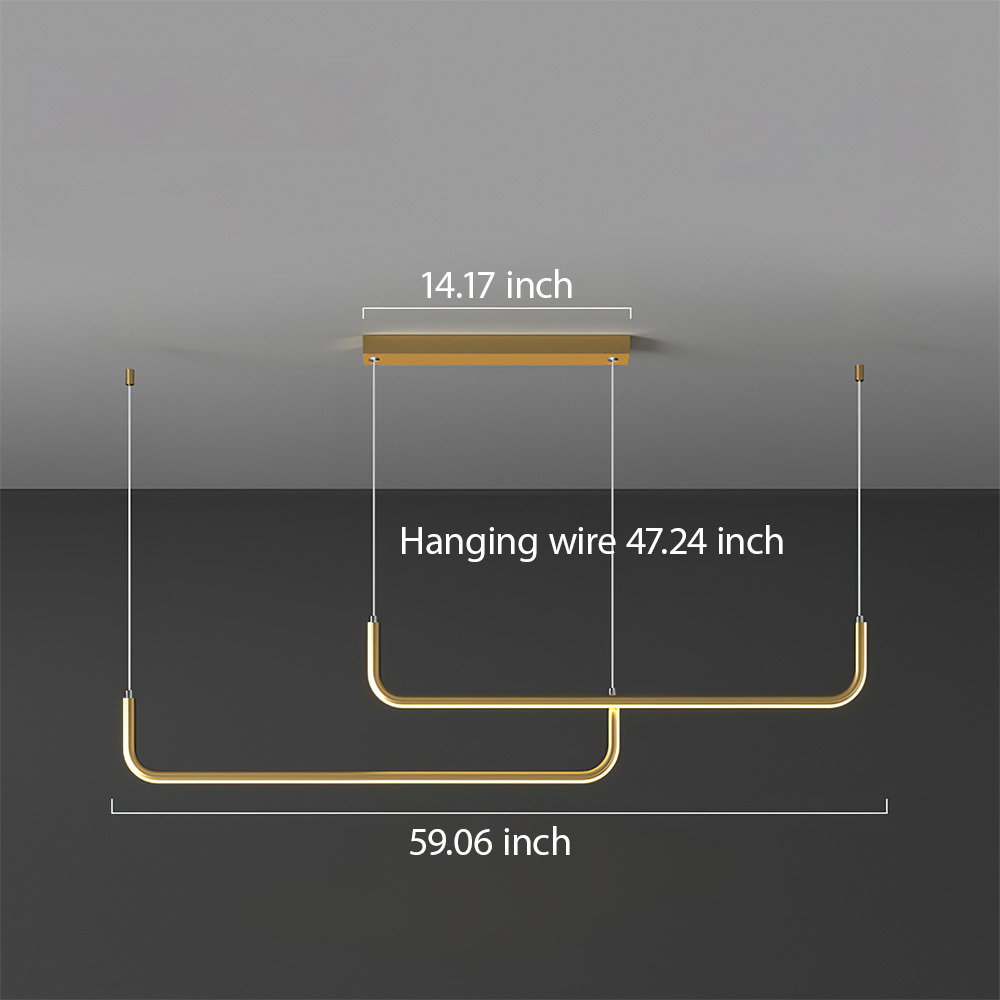 Modern Linear LED Pendant Light Hanging Light