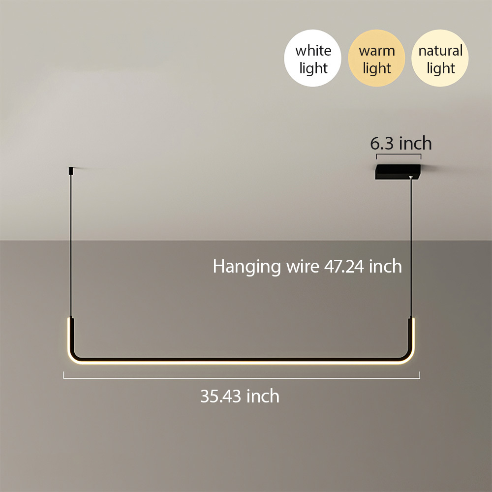 Modern Linear LED Pendant Light Hanging Light