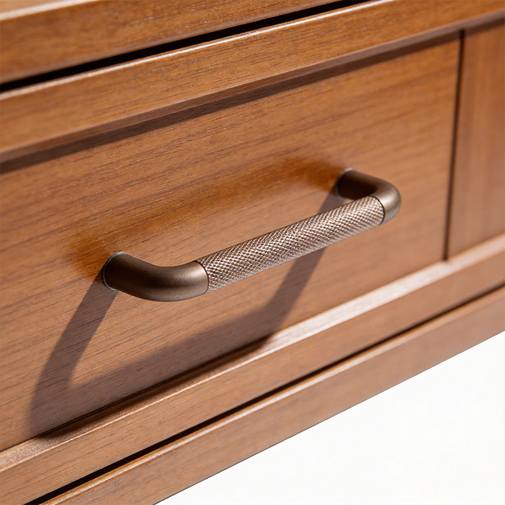 Modern Long Texture Brown Gray Cupboard Cabinet Pulls Handles