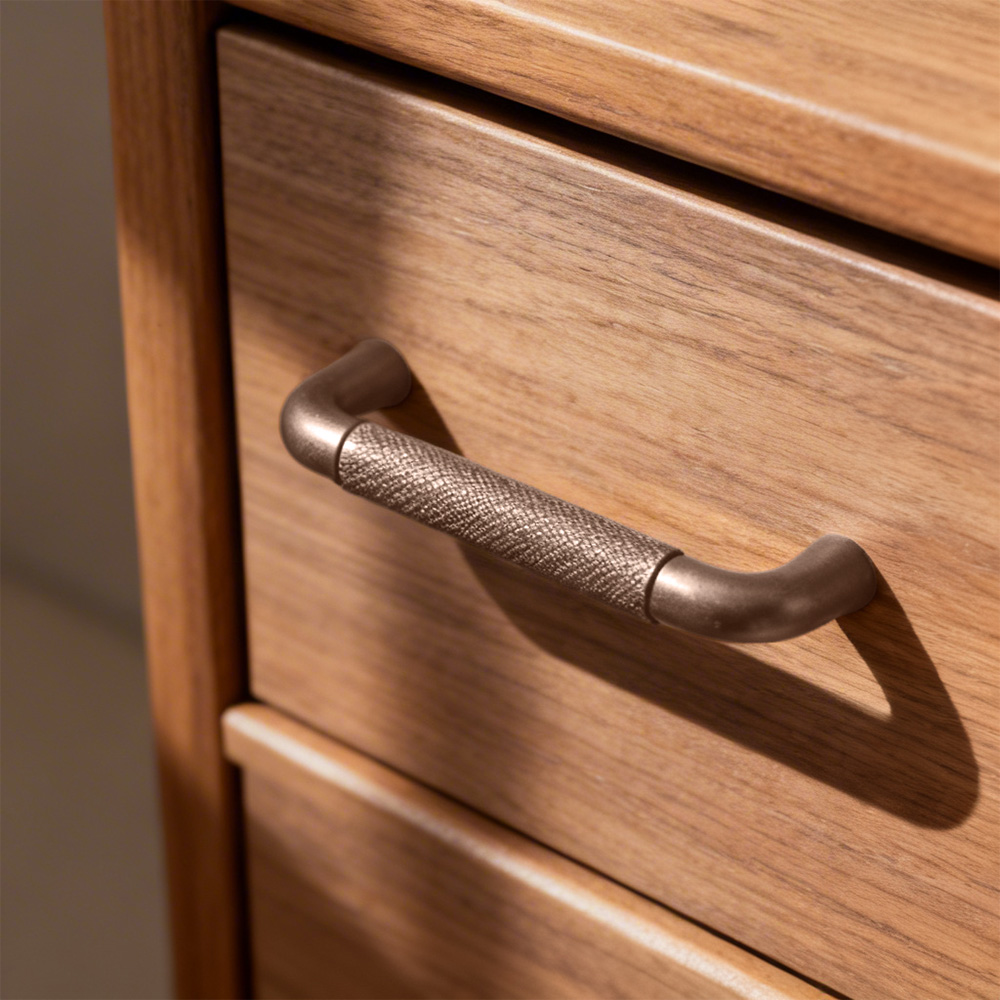Modern Long Texture Brown Gray Cupboard Cabinet Pulls Handles