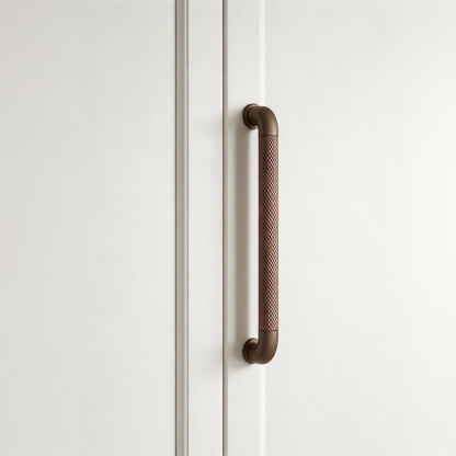 Modern Long Texture Brown Gray Cupboard Cabinet Pulls Handles