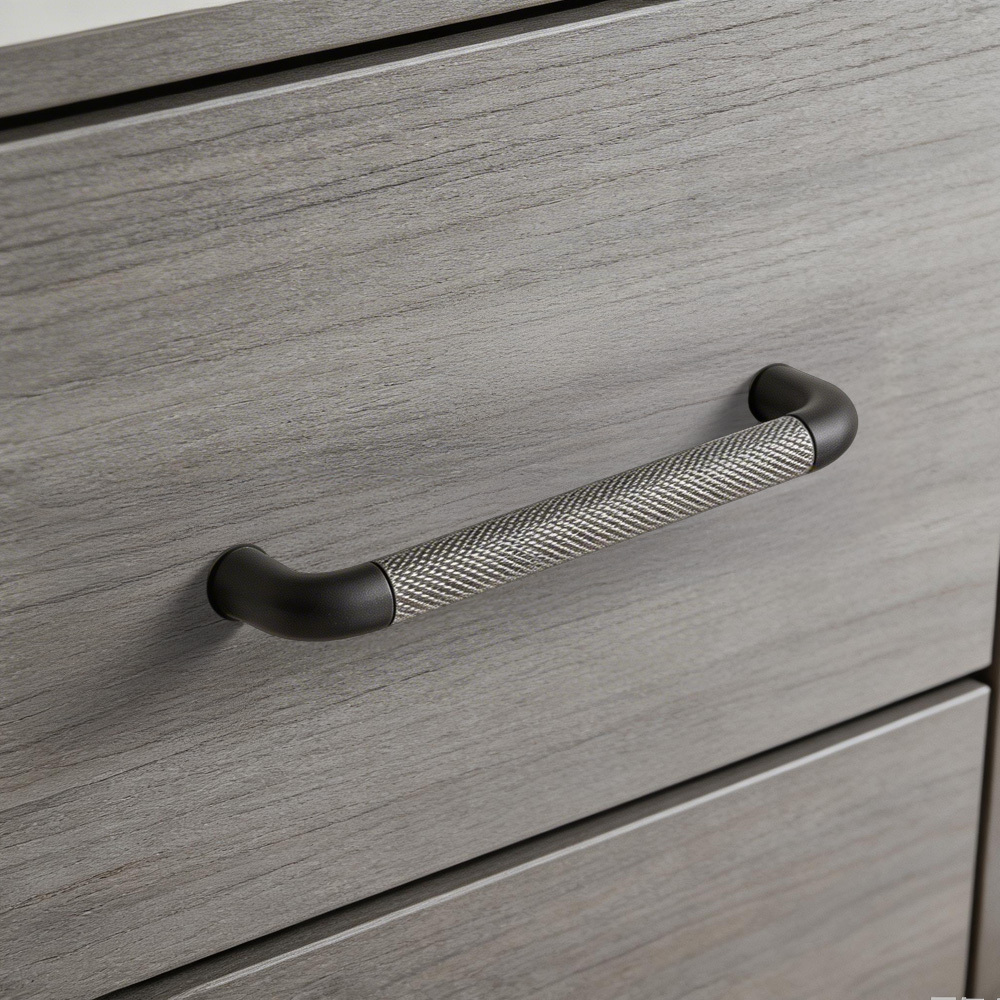 Modern Long Texture Brown Gray Cupboard Cabinet Pulls Handles