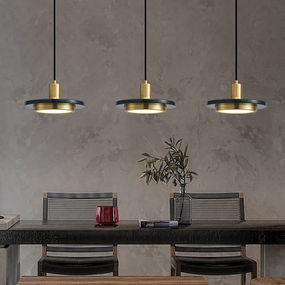 Modern Marble LED Hanging Pendant Light for Kitchen Island