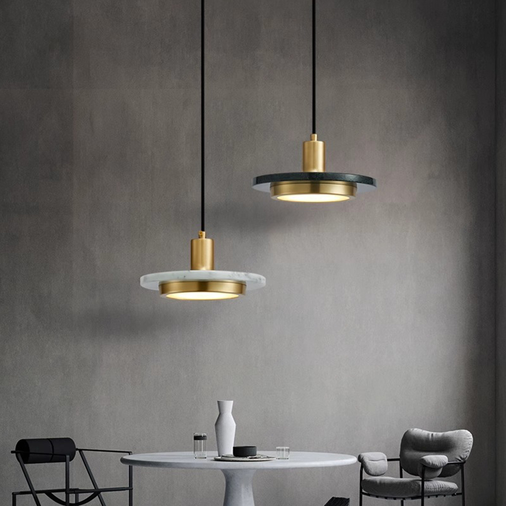 Modern Marble LED Hanging Pendant Light for Kitchen Island