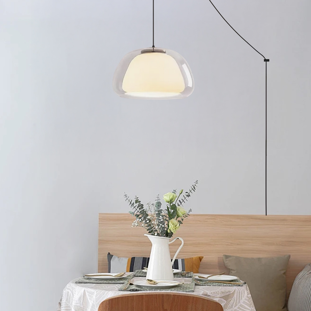 Modern Milk Glass Jelly Pendant Light