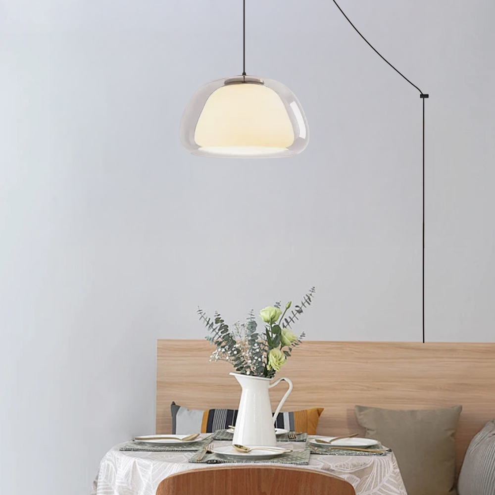 Modern Milk Glass Jelly Pendant Light
