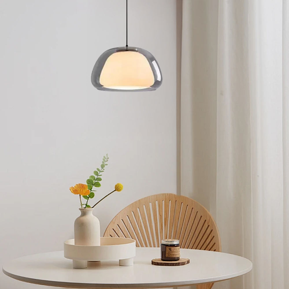 Modern Milk Glass Jelly Pendant Light