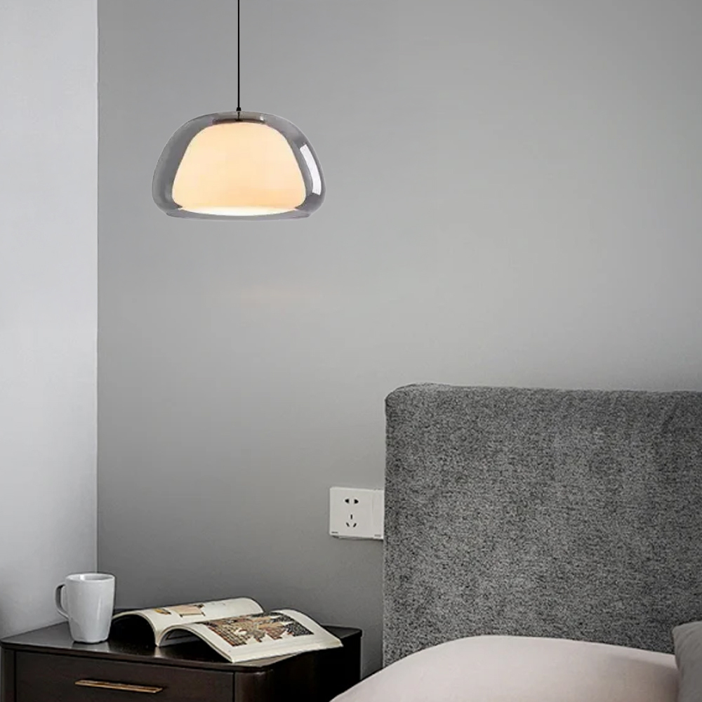 Modern Milk Glass Jelly Pendant Light
