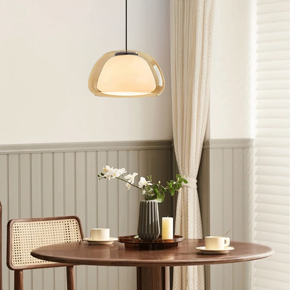 Modern Milk Glass Jelly Pendant Light