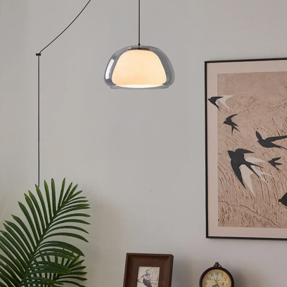 Modern Milk Glass Jelly Pendant Light