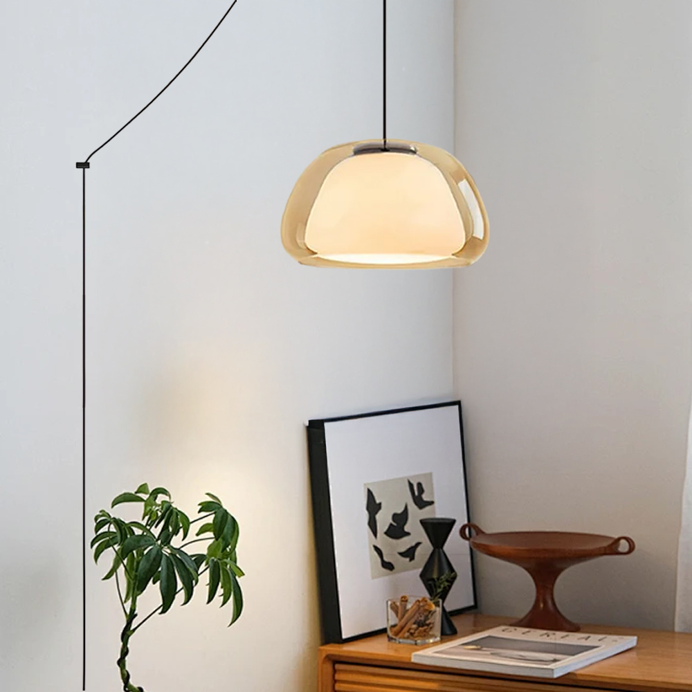 Modern Milk Glass Jelly Pendant Light