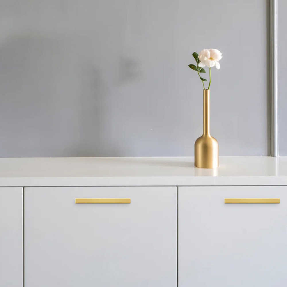 Modern Minimalist Brass Drawer Pulls for Cabinets