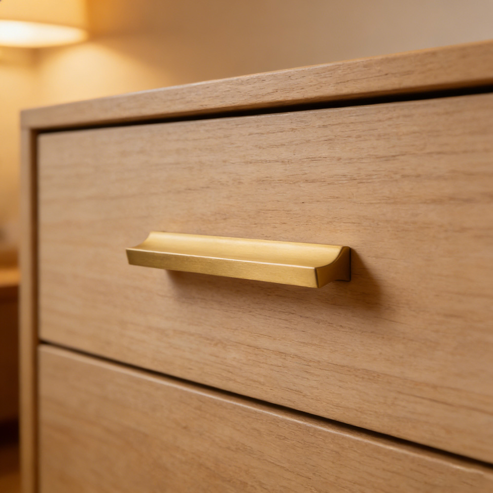 Modern Minimalist Brass Drawer Pulls for Cabinets