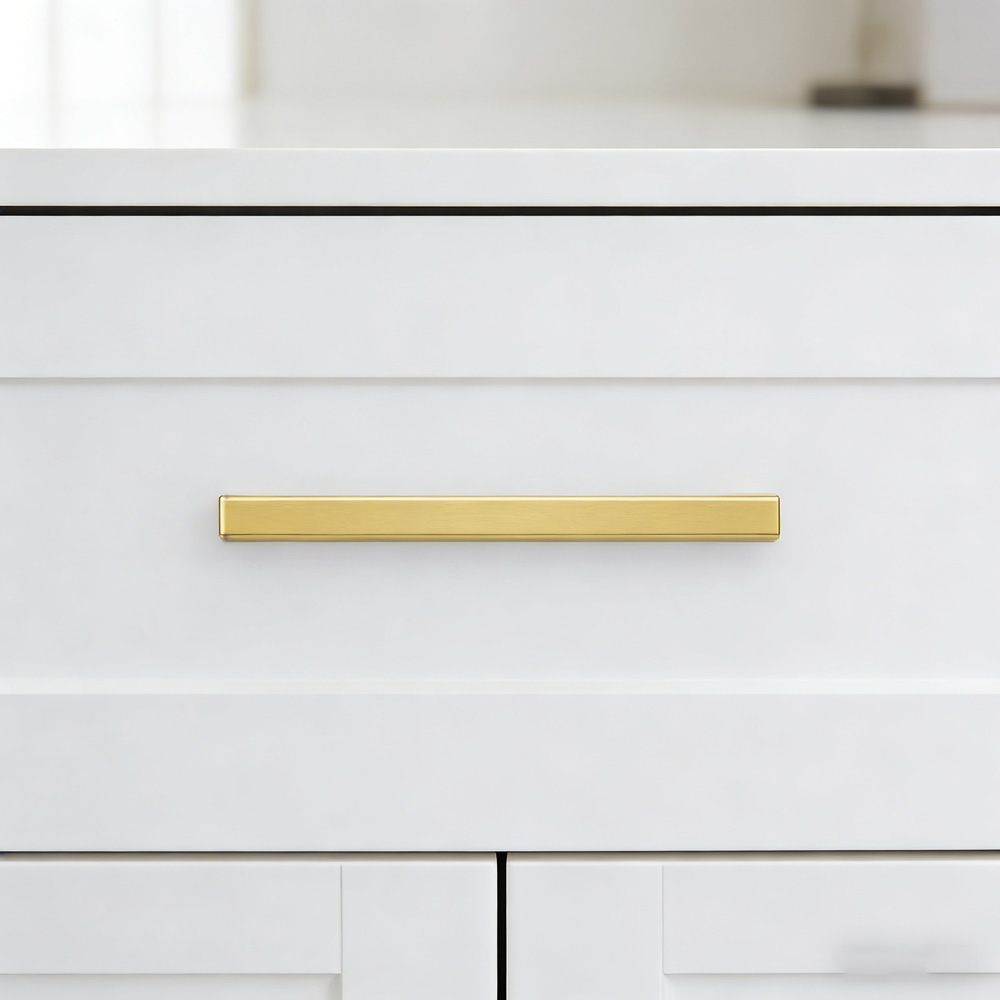 Modern Minimalist Brass Drawer Pulls for Cabinets