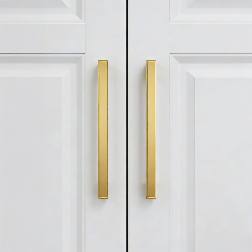 Modern Minimalist Brass Drawer Pulls for Cabinets