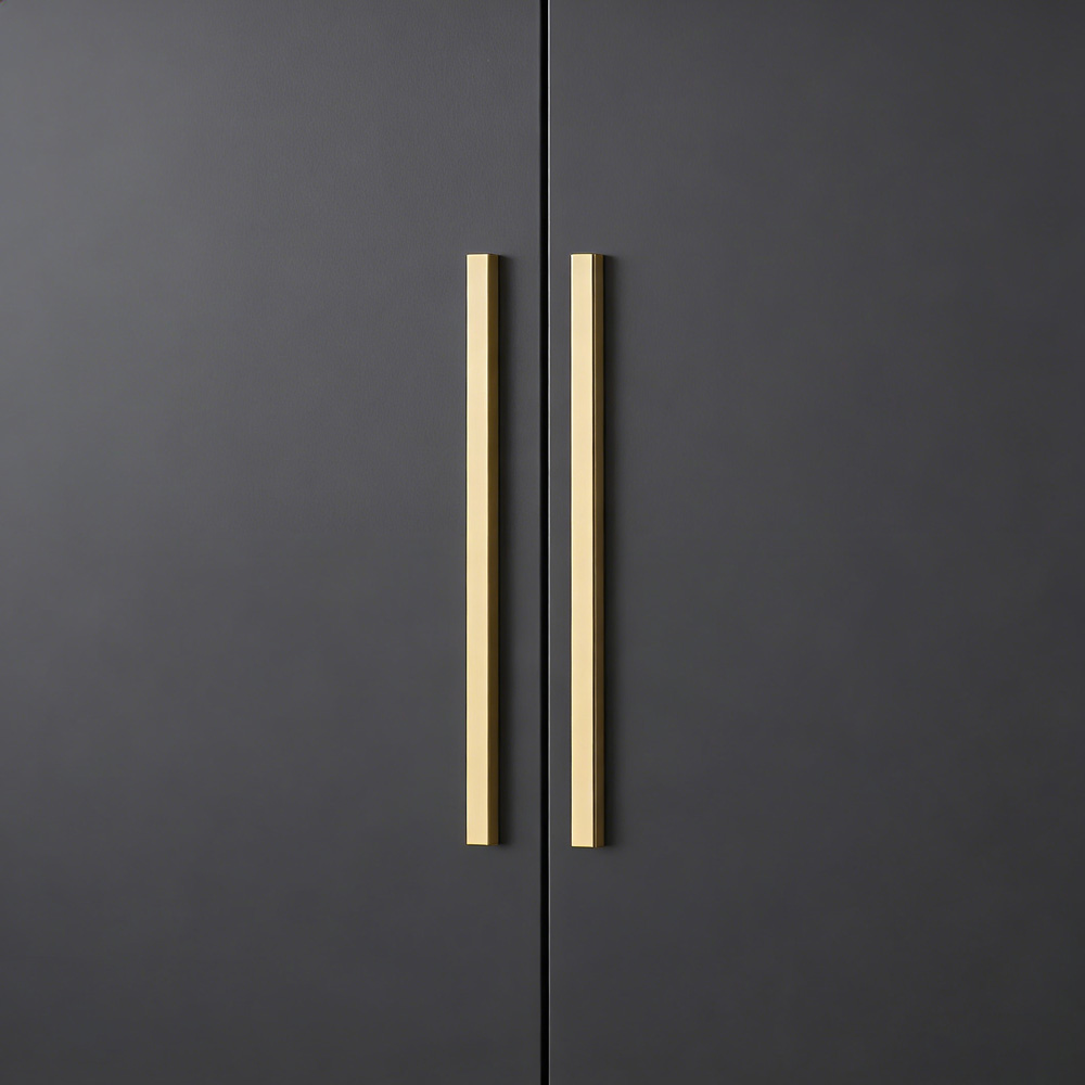 Modern Minimalist Brass Drawer Pulls for Cabinets
