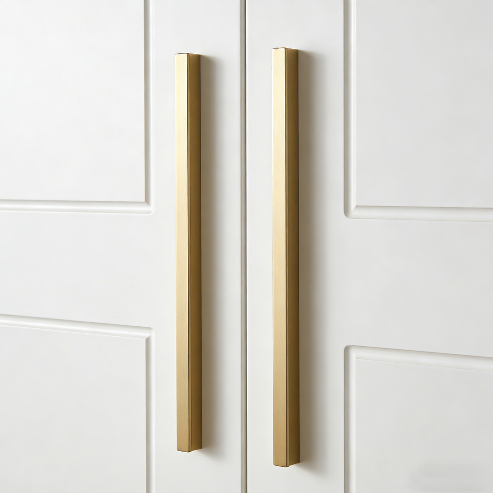 Modern Minimalist Brass Drawer Pulls for Cabinets