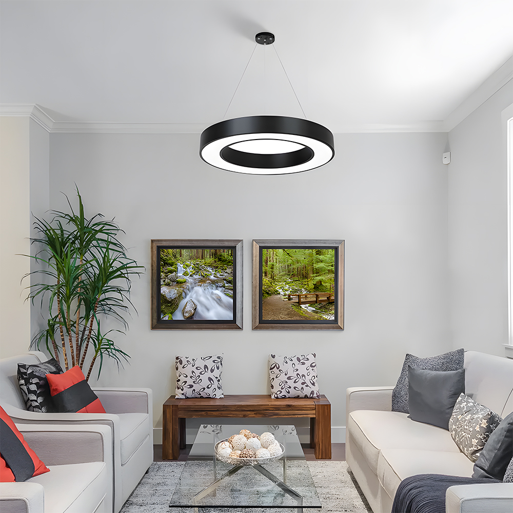 Modern Minimalist Round LED Pendant Flush Mount Ceiling Light 