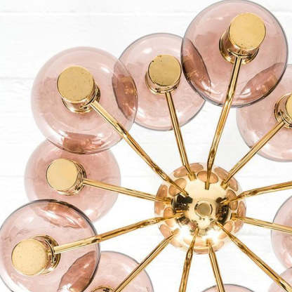 Modern Decorative Pink Glass Bubble Chandelier -Homdiy