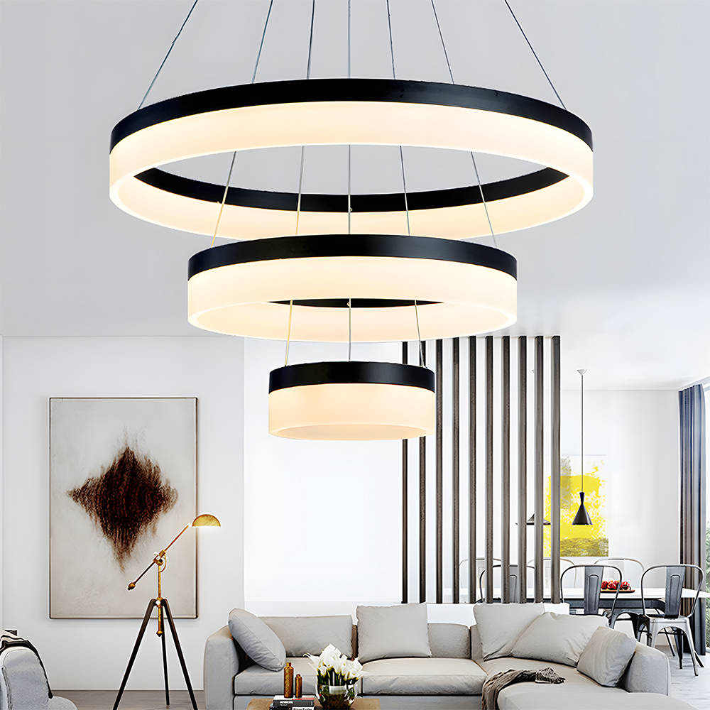 Modern Round Ring LinearPendant Light Chandelier