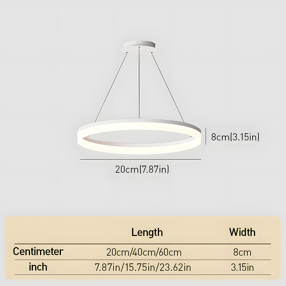 Modern Round Ring LinearPendant Light Chandelier