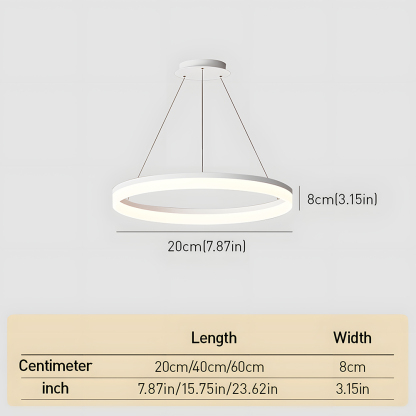 Modern Round Ring LinearPendant Light Chandelier