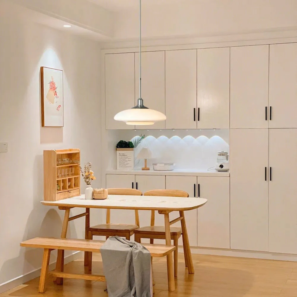 Modern Simple Glass White Pendant Lighting For Dining Room