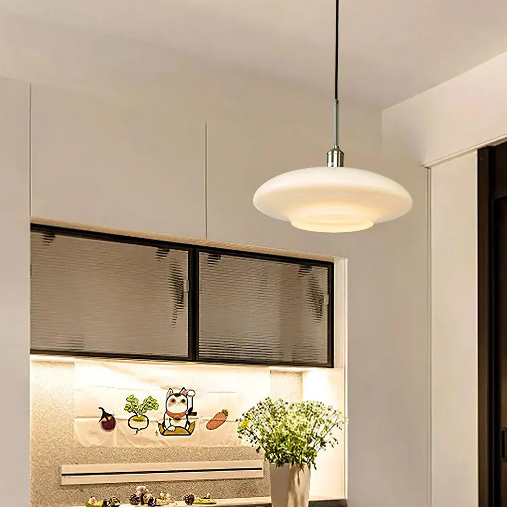 Modern Simple Glass White Pendant Lighting For Dining Room