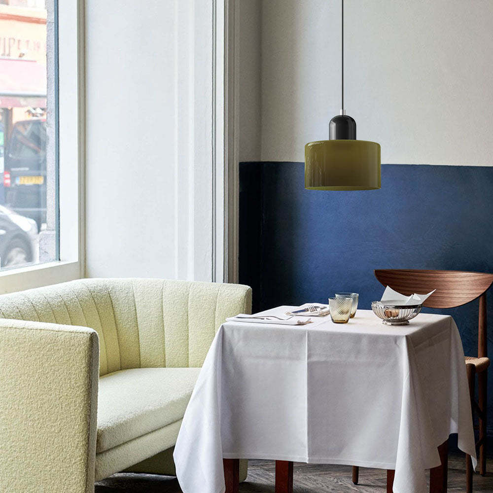 Modern Small Green Bauhaus Glass Pendant Light -Homdiy