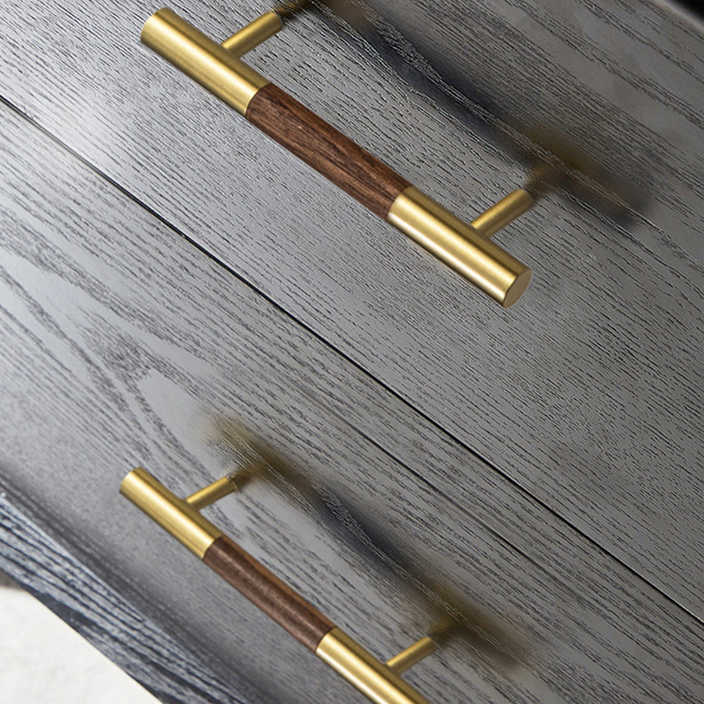 Modern Solid Brass Wood Kitchen Cabinets Handles