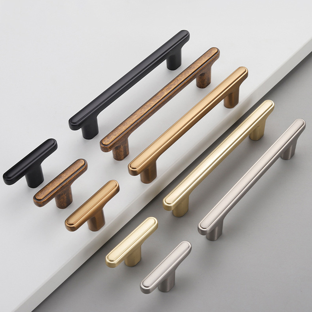 Modern T-Bar Zinc Alloy Heavy-duty Kitchen Pulls
