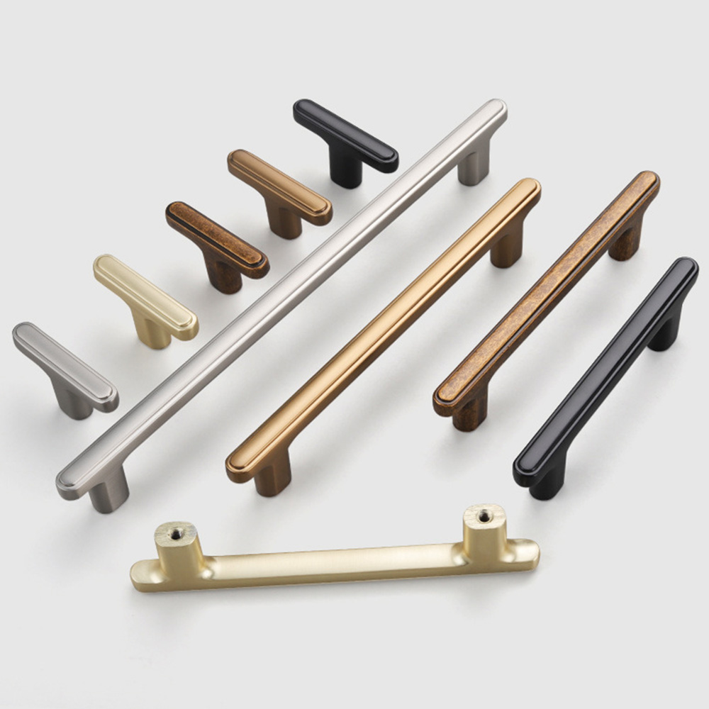 Modern T-Bar Zinc Alloy Heavy-duty Kitchen Pulls