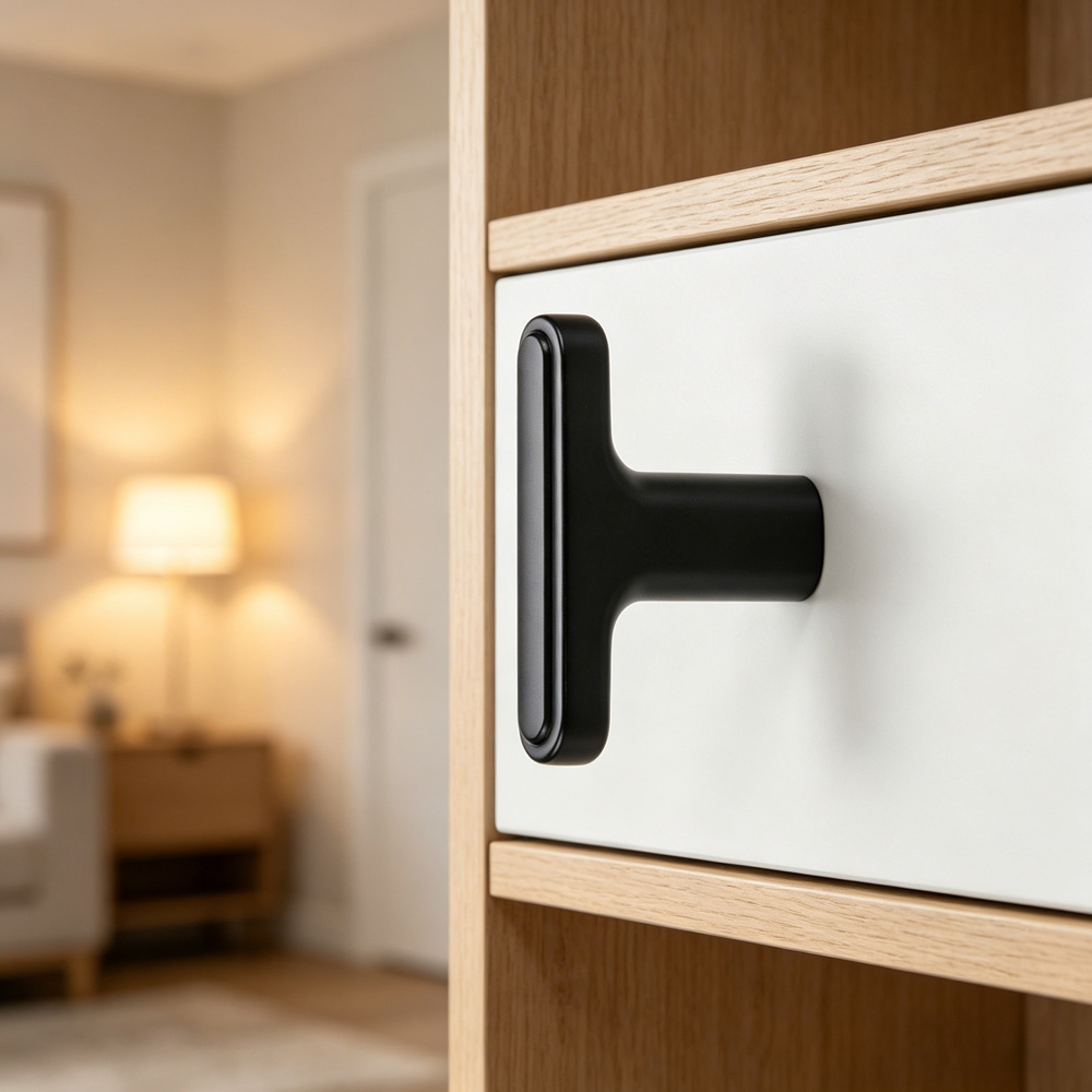 Modern T-Bar Zinc Alloy Heavy-duty Kitchen Pulls