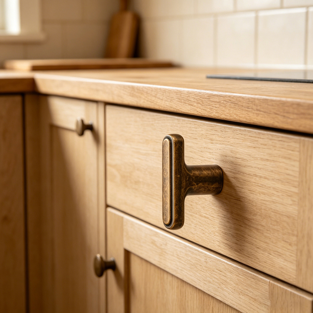 Modern T-Bar Zinc Alloy Heavy-duty Kitchen Pulls