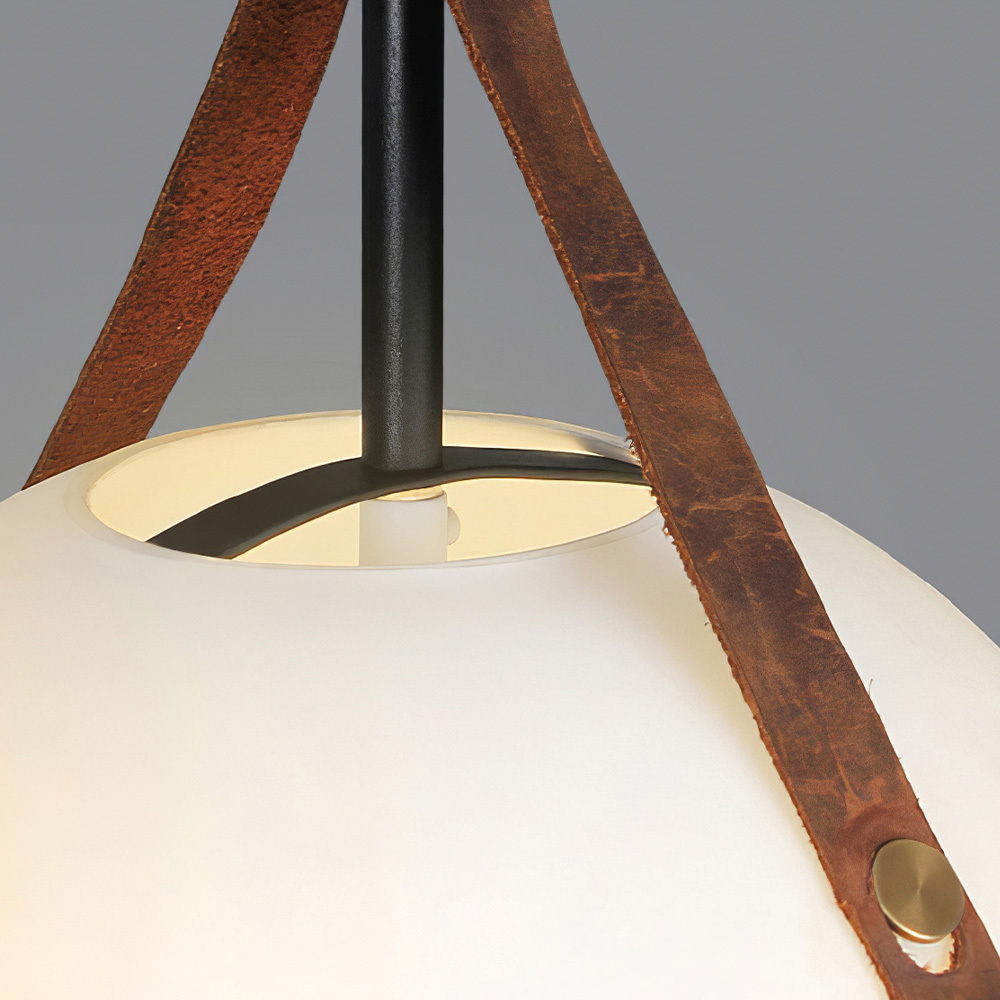 Modern White Glass Metal Pendant Light Hanging Ceiling Light