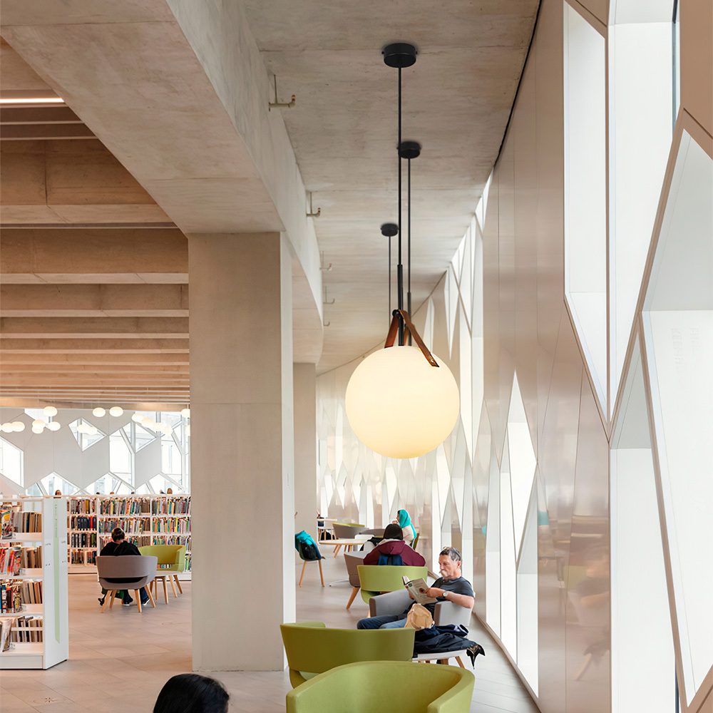 Modern White Glass Metal Pendant Light Hanging Ceiling Light