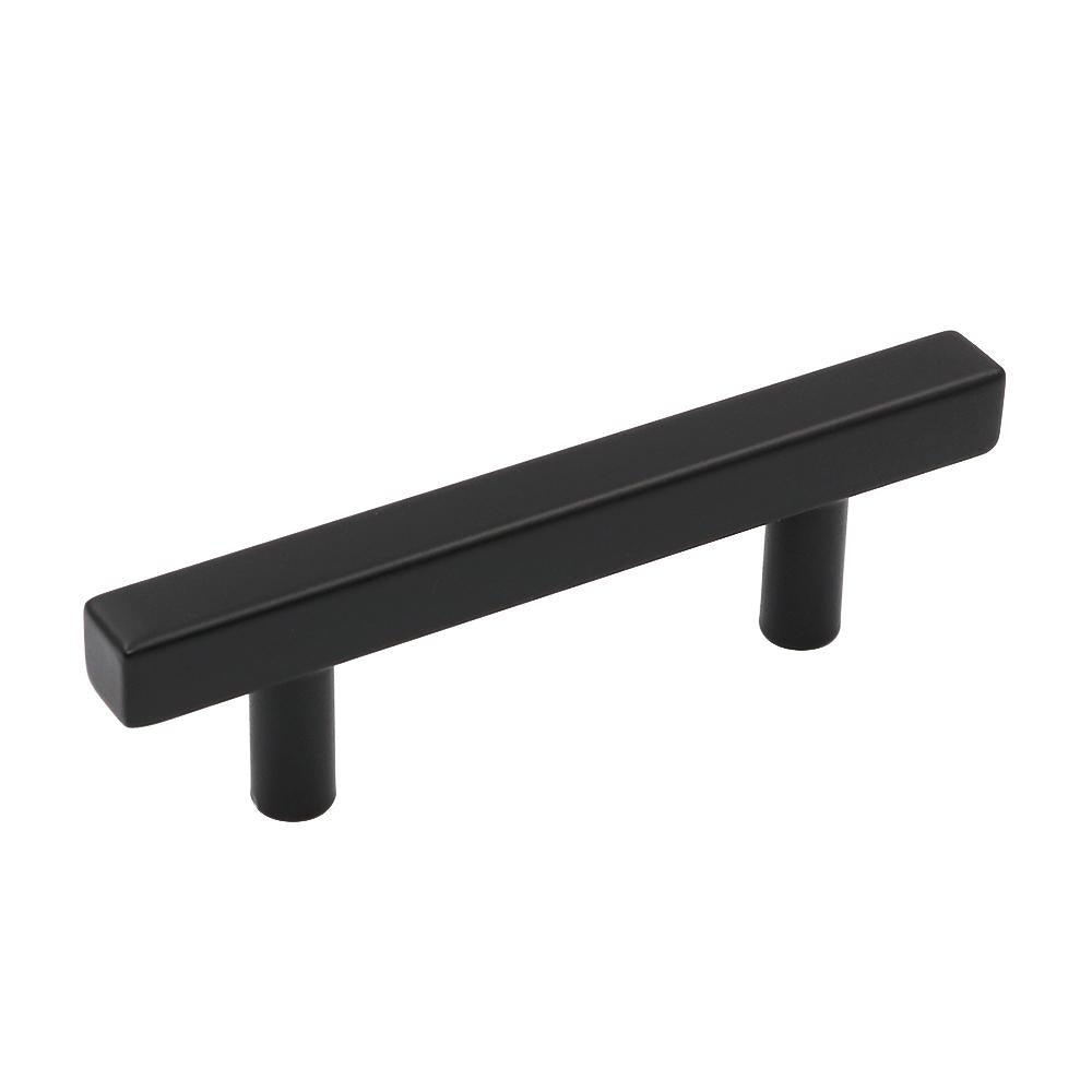 5 Pack Matte Black Dresser Pulls Square Cabinet Handles For