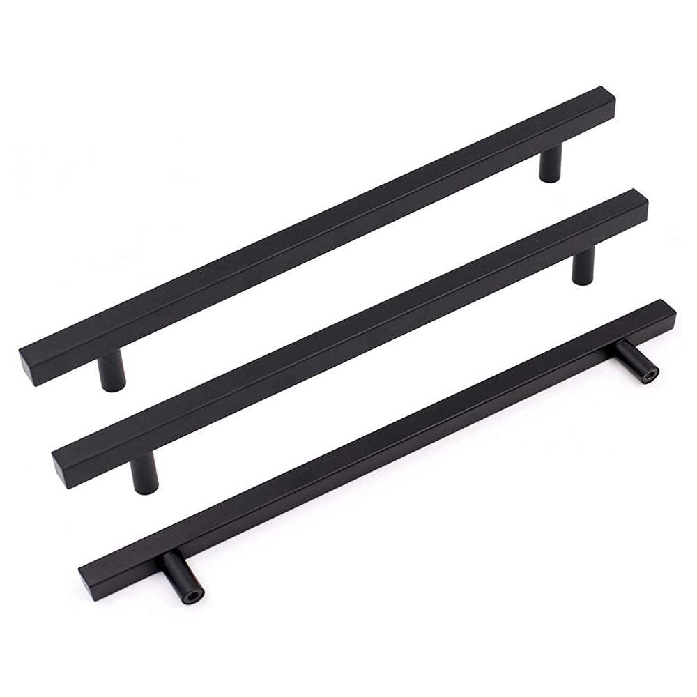 5 Pack Matte Black Dresser Pulls Square Cabinet Handles For Kitchen -Homdiy