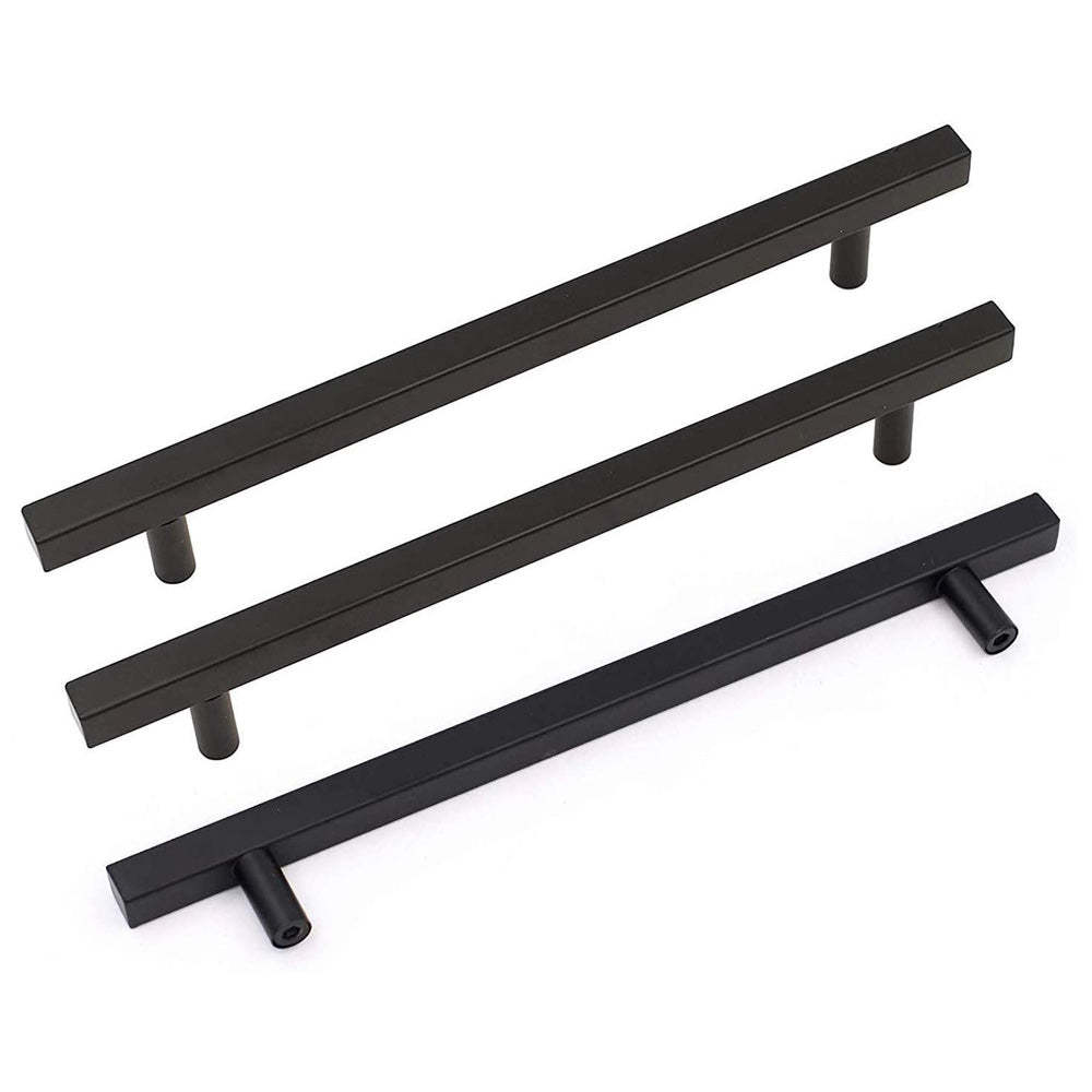 15 Pack Matte Black Cabinet Handles Stainless Steel Modern Drawer Pulls For Kitchen(LSJ22BK) -Homdiy