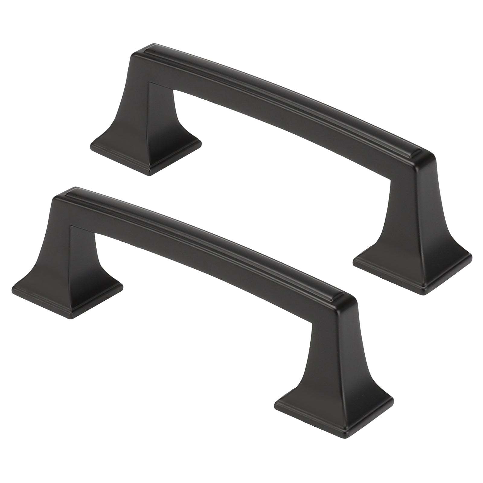 10 Pack Matte Black Cabinet Handles Black Drawer Pulls Vintage Bathroom Cabinet Handles(LS9136BK) -Homdiy