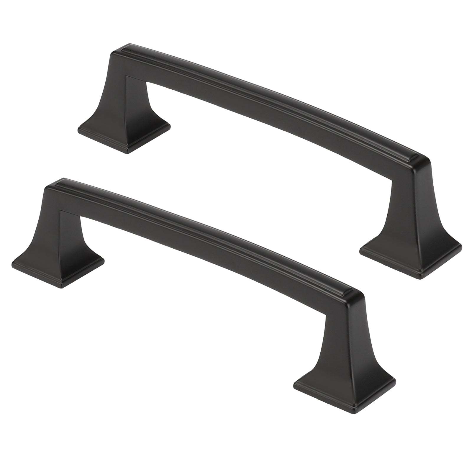 10 Pack Matte Black Cabinet Handles Black Drawer Pulls Vintage Bathroom Cabinet Handles(LS9136BK) -Homdiy