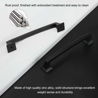 大特価 15 Furniture Vintage Square Pulls Drawer Modern Black Pack その他