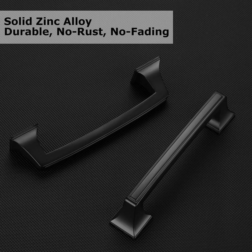 10 Pack Matte Black Cabinet Handles Black Drawer Pulls Vintage Bathroom Cabinet Handles(LS9136BK) -Homdiy